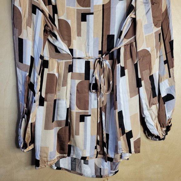 Dress Barn Women Cooper Metallic Satin Babydoll Top Blouse Women Plus Size 18/20 - Picture 10 of 11